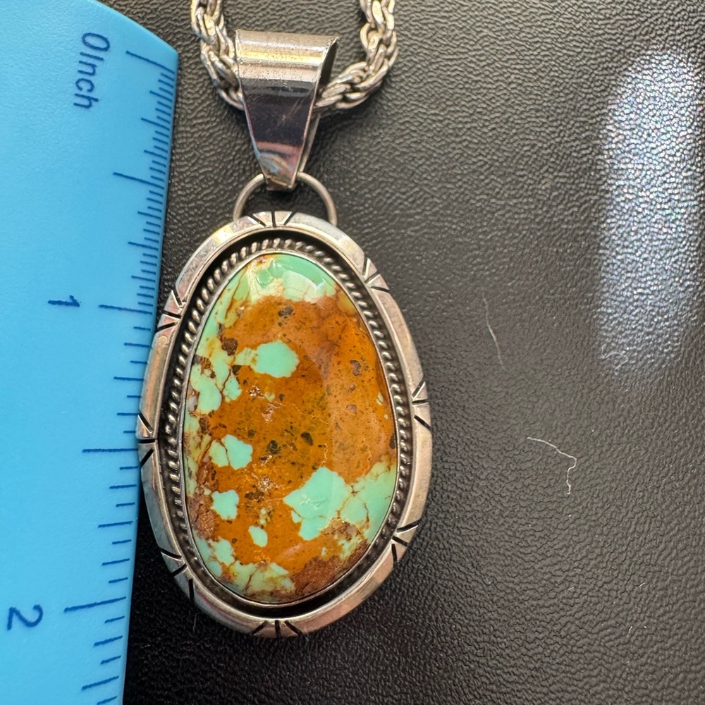 Beautiful Gilbert Tom Sterling Silver and Turquoise Necklace